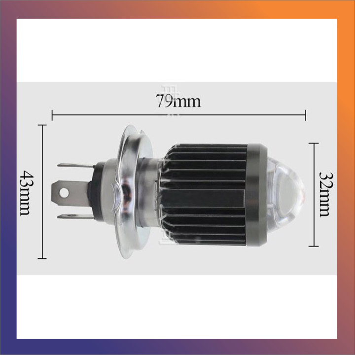 ĐÈN PHA LED 2 MÀU COS VÀNG PHA TRẮNG CHÂN H4- đèn pha xe máy .