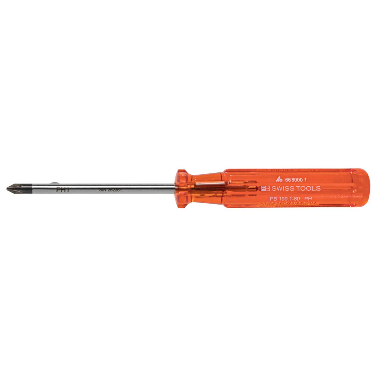 Tua vít pb swiss tools phillips 1 tay cầm classic bằng nhựa pb 190.1-80 *