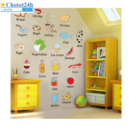 Decal dán tường món ăn wd47