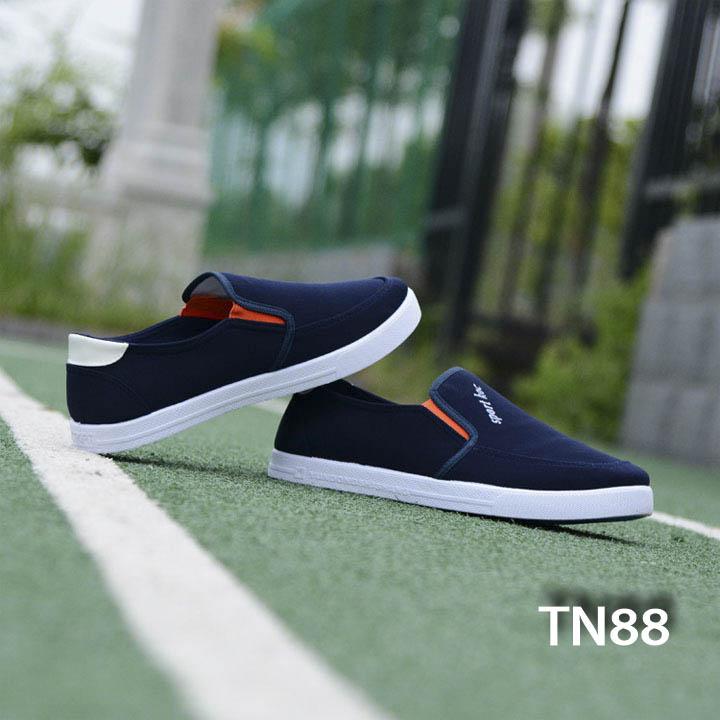 Giày Nam Cao Cấp 💖FREESHIP💖 Giày Slip on Phong Cách Thời Trang Hàn Quốc [TN88- Xanh navy]