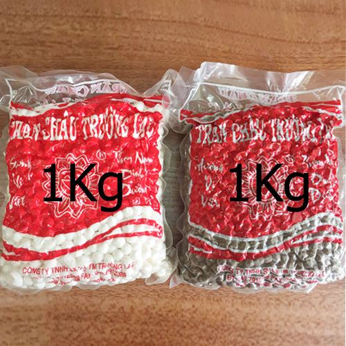 2 gói trân châu Trường Lạc đen +trắng - 1kg/túi