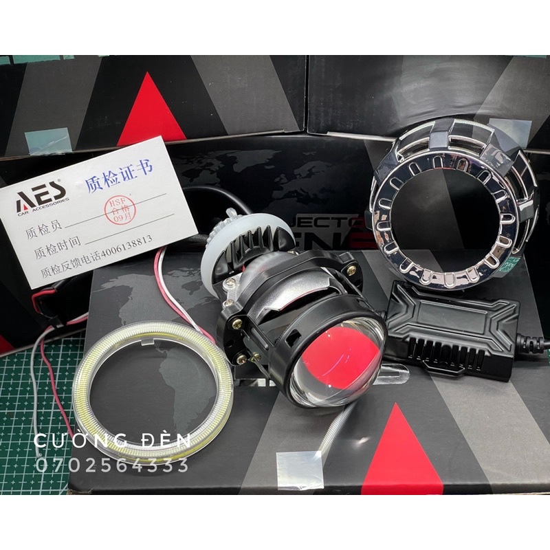 Đèn Bi cầu AES 2.0 chân xoáy Tặng chụp xi chính hãng bảo hành 1 năm