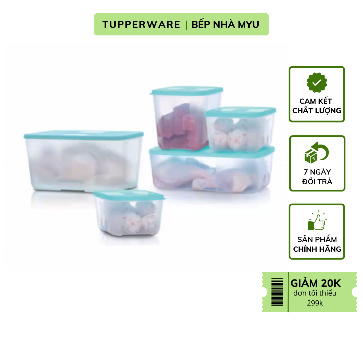 Bộ Hộp Tupperware Trữ Đông Paradise