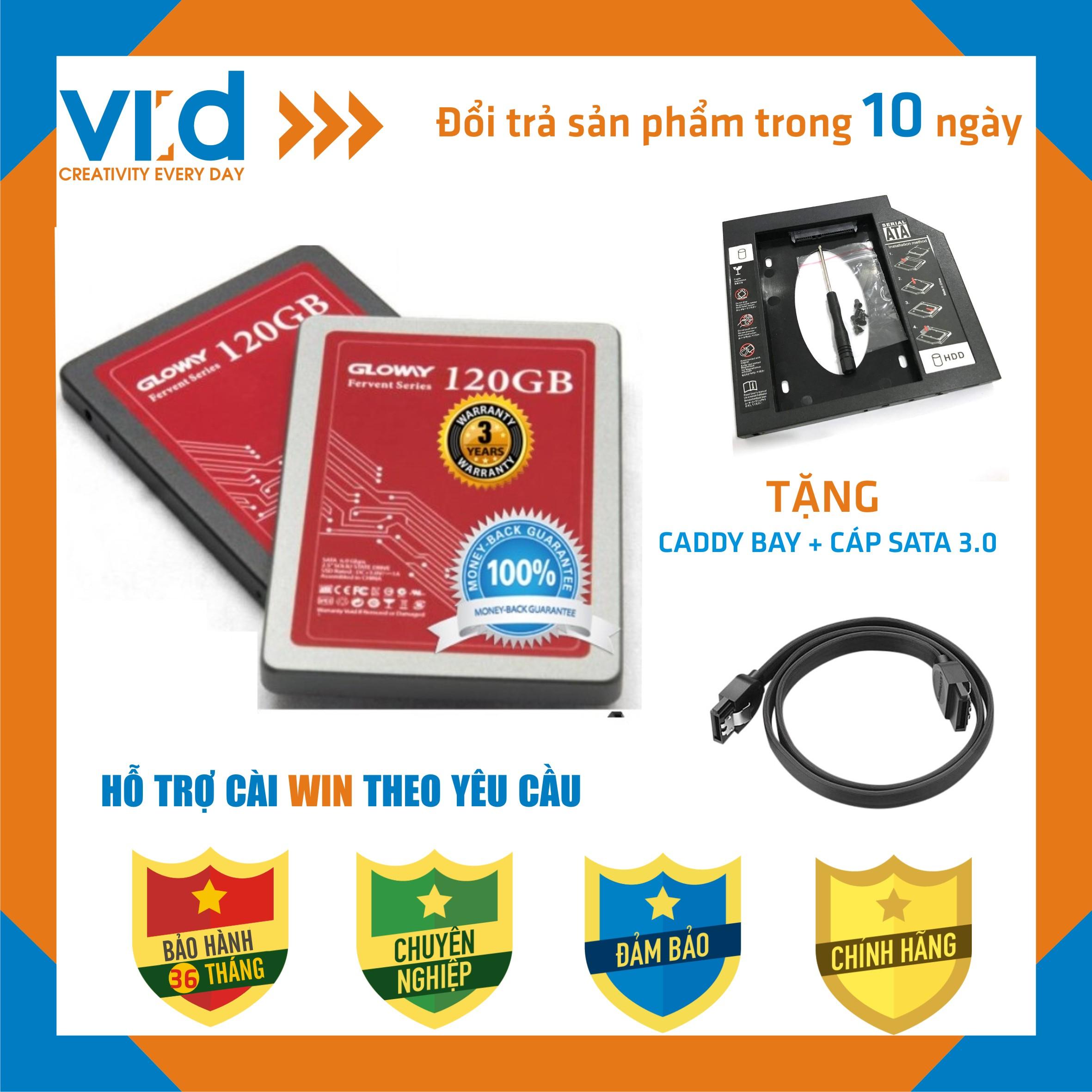 Combo hot : mua ổ cứng ssd gloway 120gb tặng caddybay và cáp sata - bảo hành 36 tháng