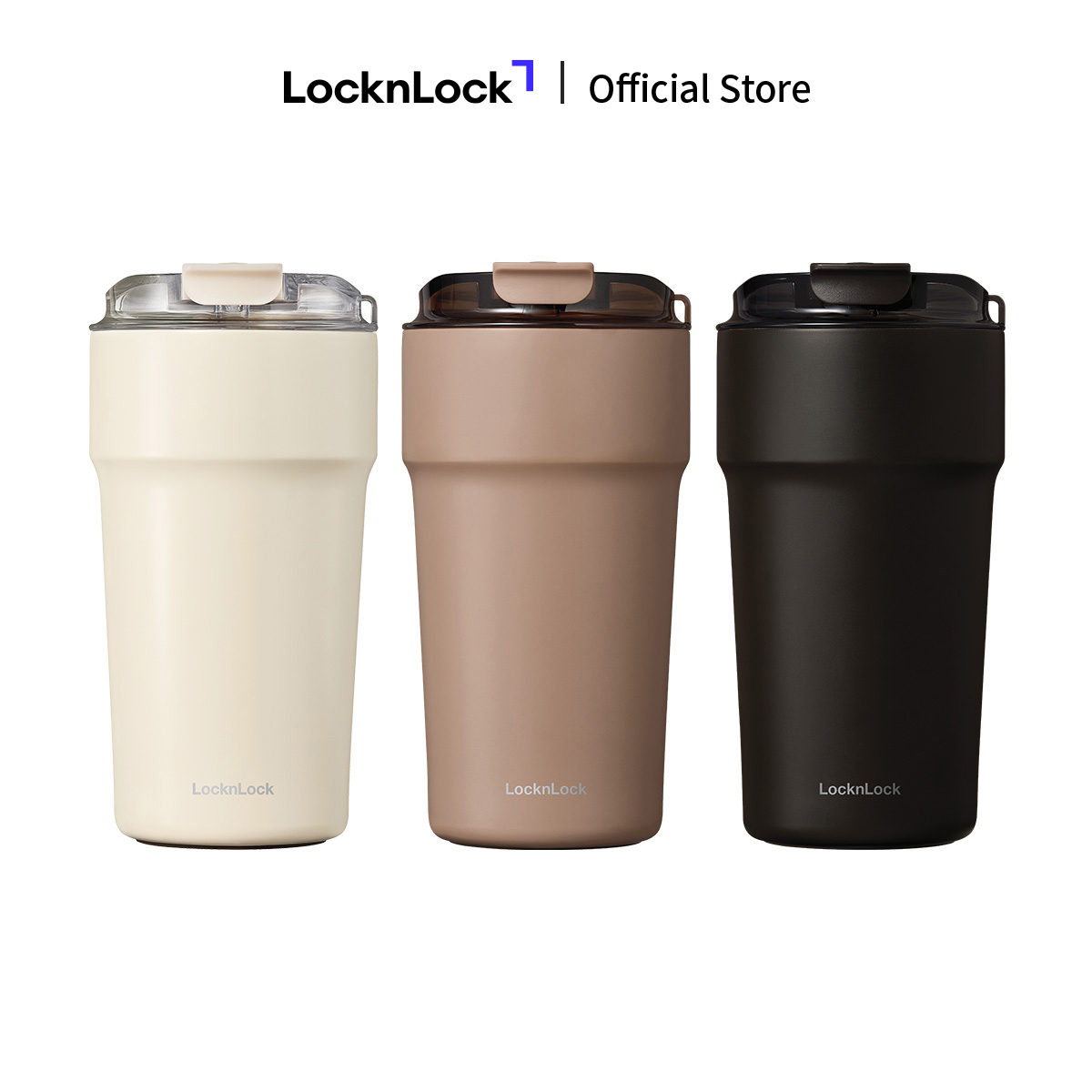 Bình giữ nhiệt LockLock Metro Cafe LHC4357 dung tích 500ml - Màu đen / Màu chocolate / Màu ngà