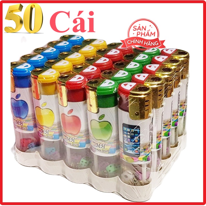 Hộp 50 chiếc quẹt khè xí ngầu hoa việt