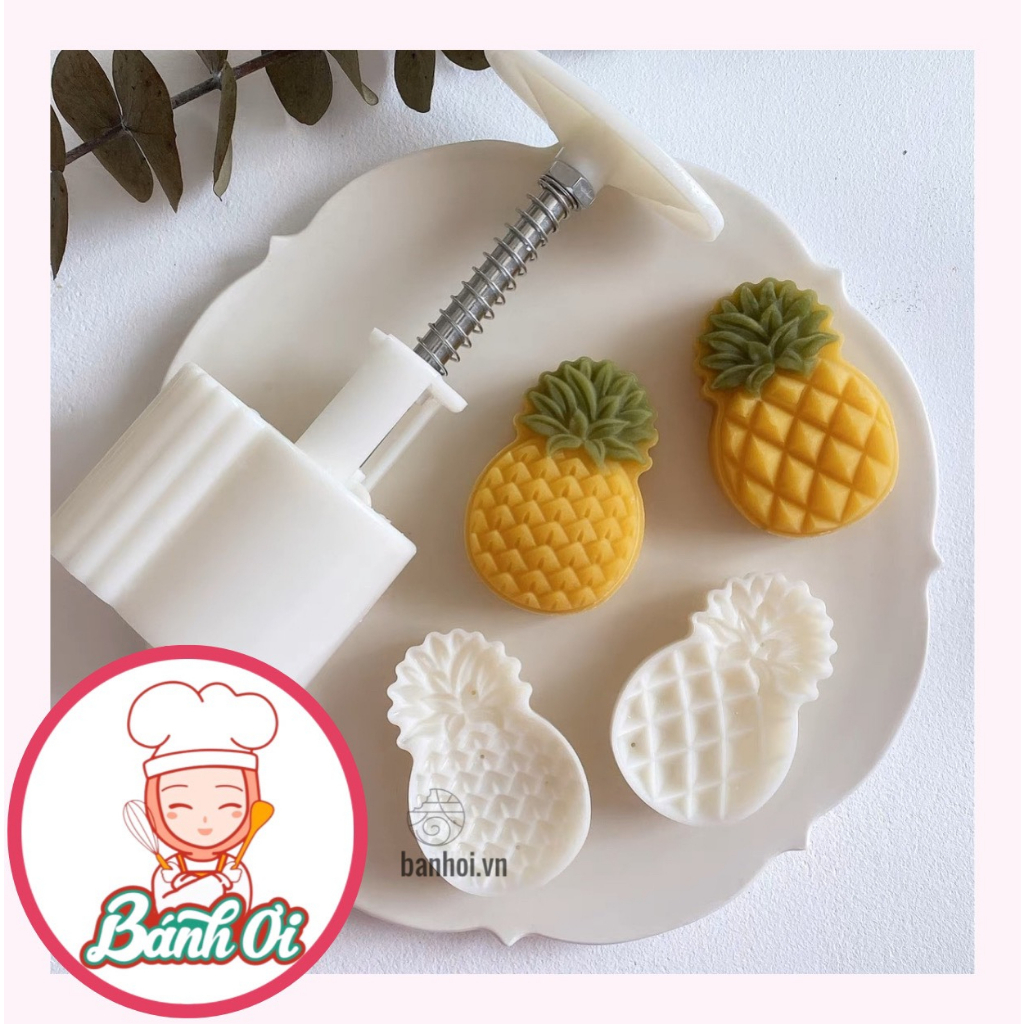 Khuôn nhấn bánh dứa lò xo 50g