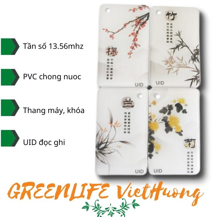 Thẻ từ UID 13.56mhz kiểm soát truy cập ra vào thang máy khóa điện tử bãi gửi xe đọc ghi tốt