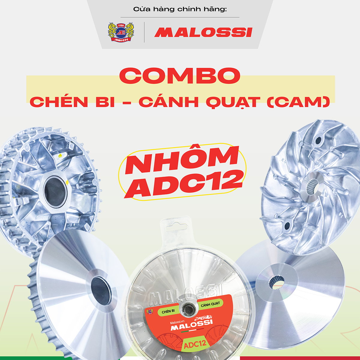 Standard Adc12 Malossi Camshaft Ball Bearing Combo with Orange Stamp for Honda