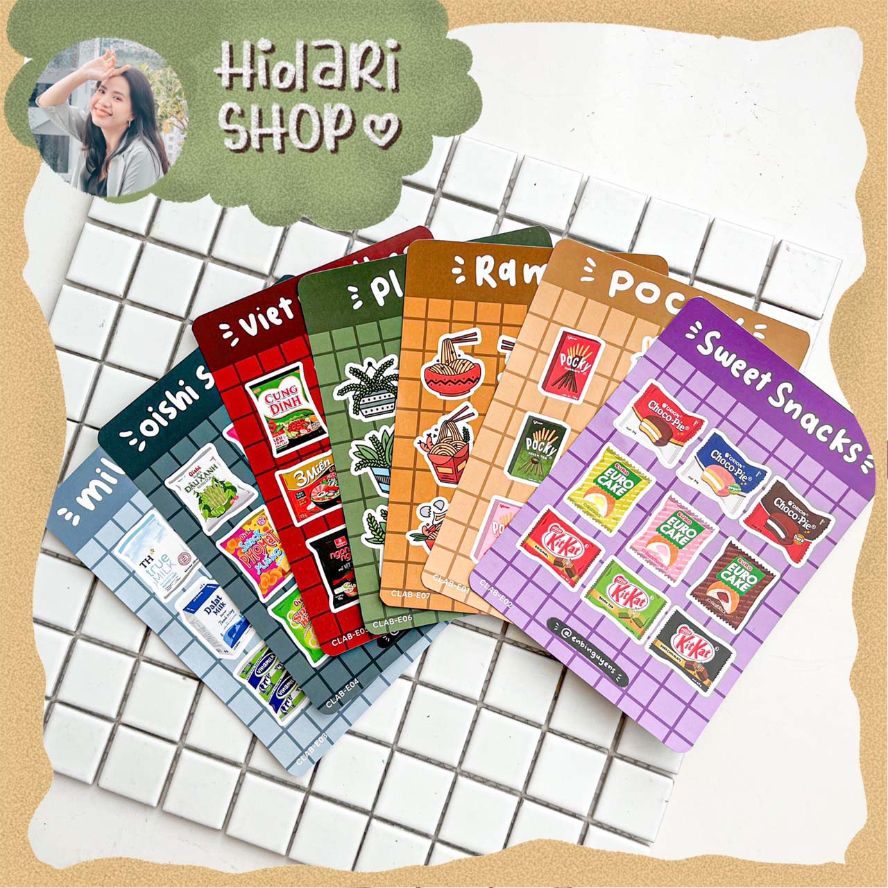 [VOL 1] Sticker Món Ăn, Nước Uống Việt Nam Dễ Thương by Enbinguyen | Hidari Shop