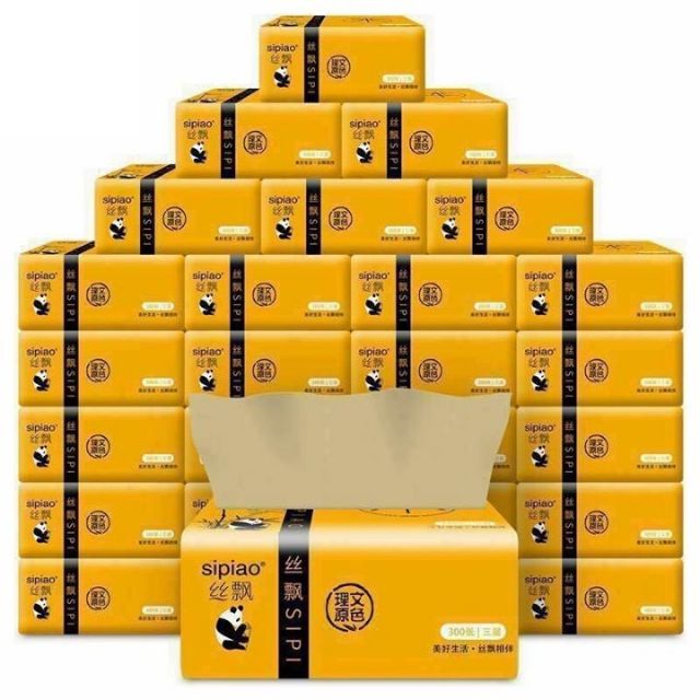 Combo 3 gói giấy ăn gấu trúc sipao