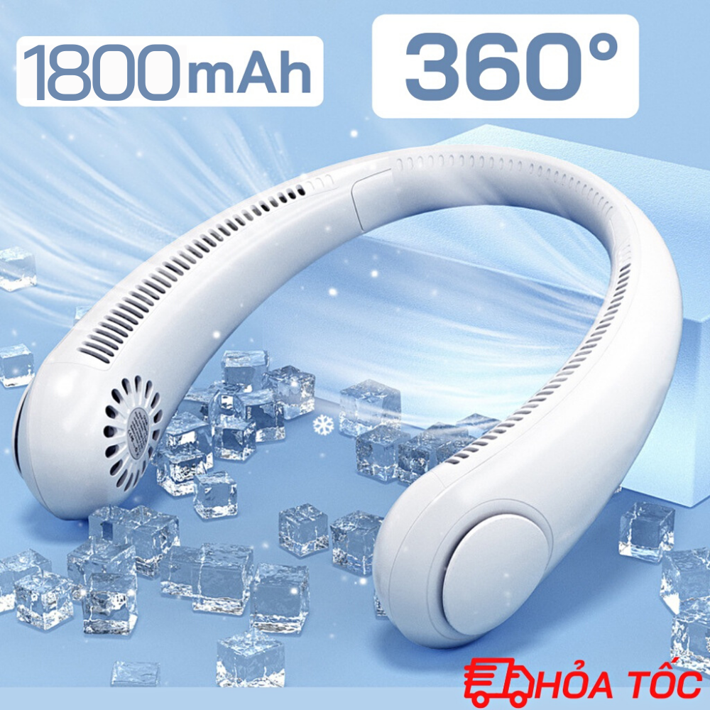 Quạt đeo cổ không cánh cầm tay pin khủng 4000mah mô phỏng gió tự nhiên 3 chế độ, có thể xoay 360 độ Quạt Làm Mát Thể Thao Treo Quạt Làm Mát 3 Tốc Độ 360 ° Quạt Đeo Cổ Mini Quạt đeo cổ không cánh, quạt mini đeo cổ quạt đeo