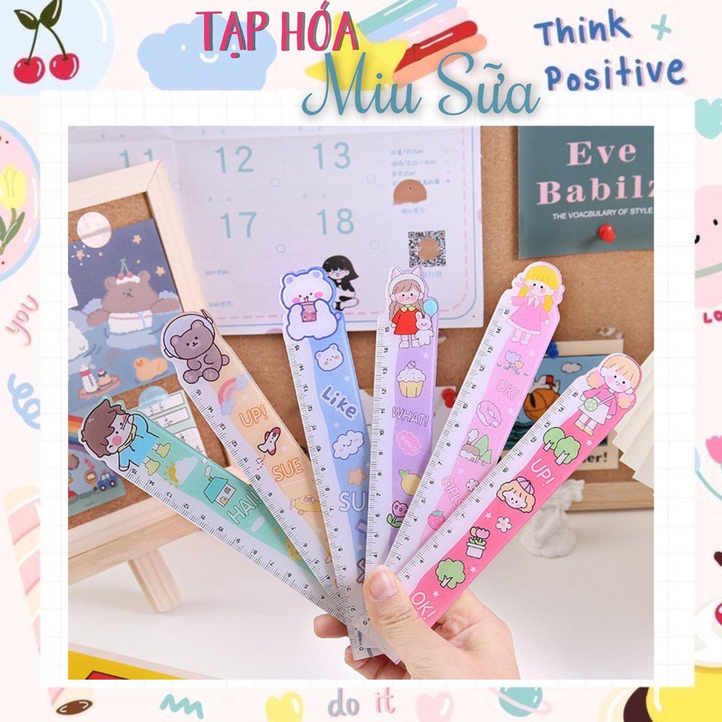 Thước kẻ nhựa hình thú xinh xinh yêu yêu - MiuSua