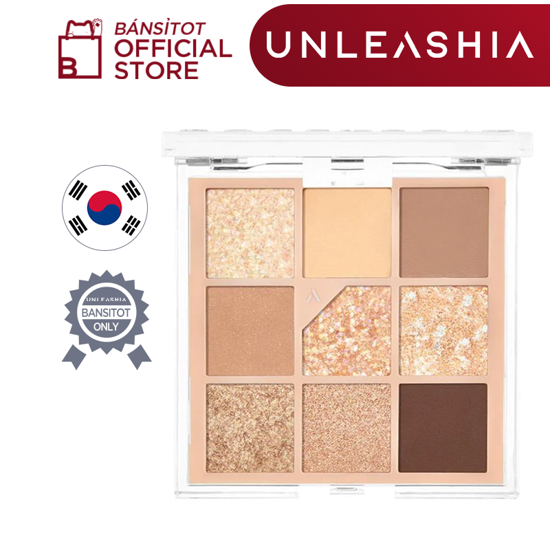 Bảng phấn mắt 9 màu unleashia glitter eye palette nº2 all of brown