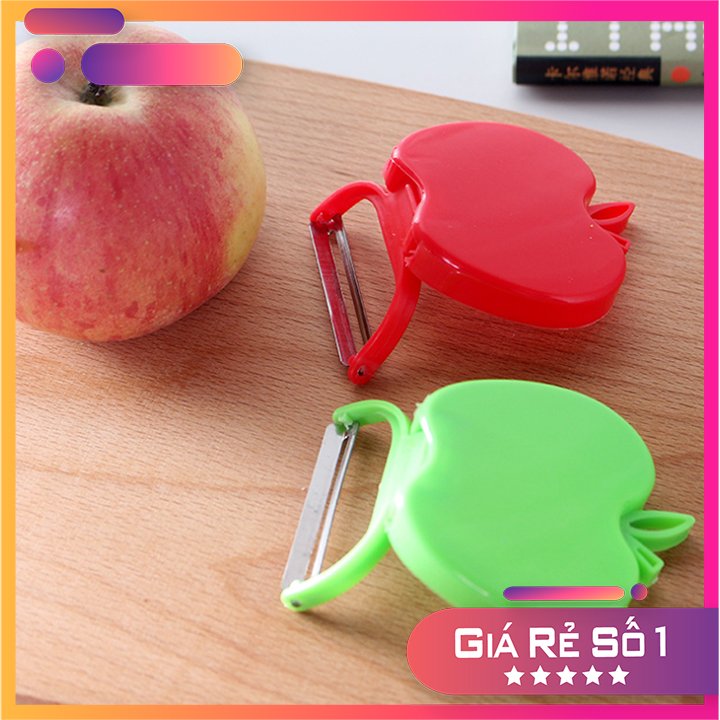 Combo 3 nạo gọt hoa quả gấp gọn bỏ túi - dao nạo gọt hoa quả hình quả táo dao gọt hoa quả