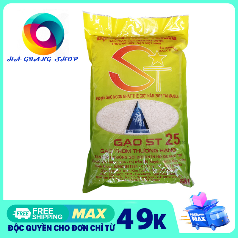 [HCM]Gạo ST25 gạo ngon nhất thế giới năm 2019 tại Manila - Philippines gạo an toàn túi 5kg