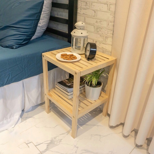 [HCM]KỆ TAD ĐẦU GIƯỜNG  2 TẦNG - GỖ THÔNG NHẬP KHẨU