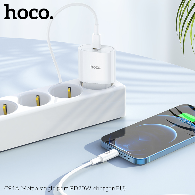 Cóc sạc nhanh hoco c94a pd 20w chính hãng