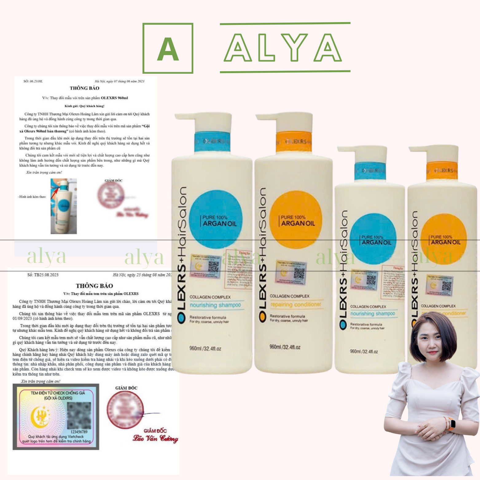 Cặp Dầu Gội Xả Olexrs Argan Oil Collagen 960ml Cho Tóc Khô Xơ Hư Tổn Tóc Gàu Ngăn Rụng Tóc. Hàng Chính Hãng