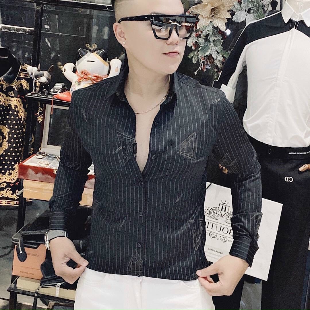 áo sơ mi nam tay dài Hàn Quốc kiểu mới X576