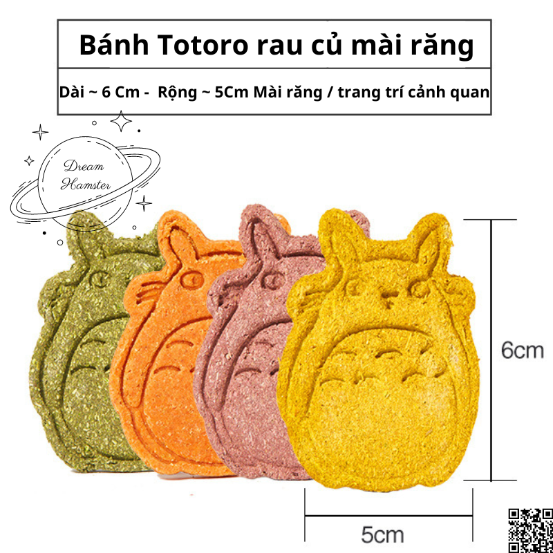 Bánh mài răng rau củ Totoro cho Hamster, thỏ, bọ, nhím...