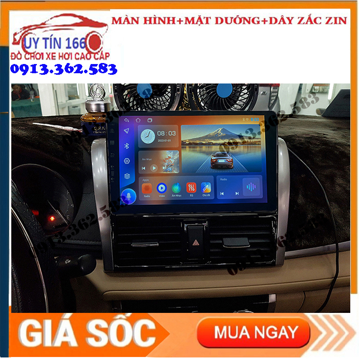 [Hỗ Trợ Lắp Đặt] SHOP UY TÍN 166 ! Màn hình OLEDPRO WIFI màn hình kết nối wifi cho các dòng xe TOYOTA VIOS 2014 , với kính cường lực 2.5D , CẤU HÌNH RAM 1G ROM 16G, nghe nhạc, xem bản đồ