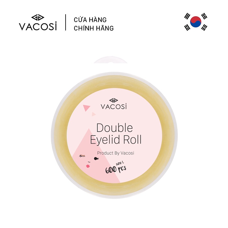 Vacosi Cuộn 600 Miếng Dán Kích Mí Double Eyelid Roll VM17 - Size L (Cuộn Trong)