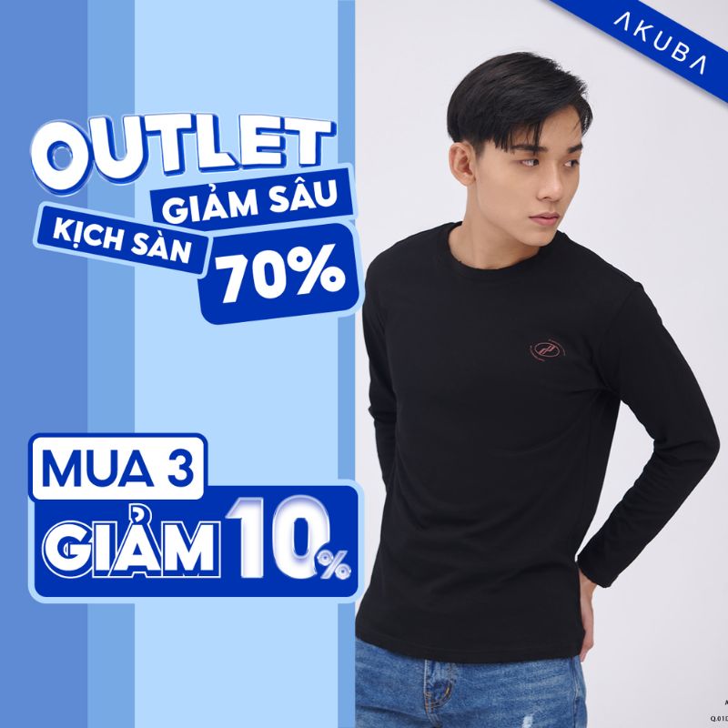 Áo Thun Nam AKUBA Tay Dài Mỏng Nhẹ 9023