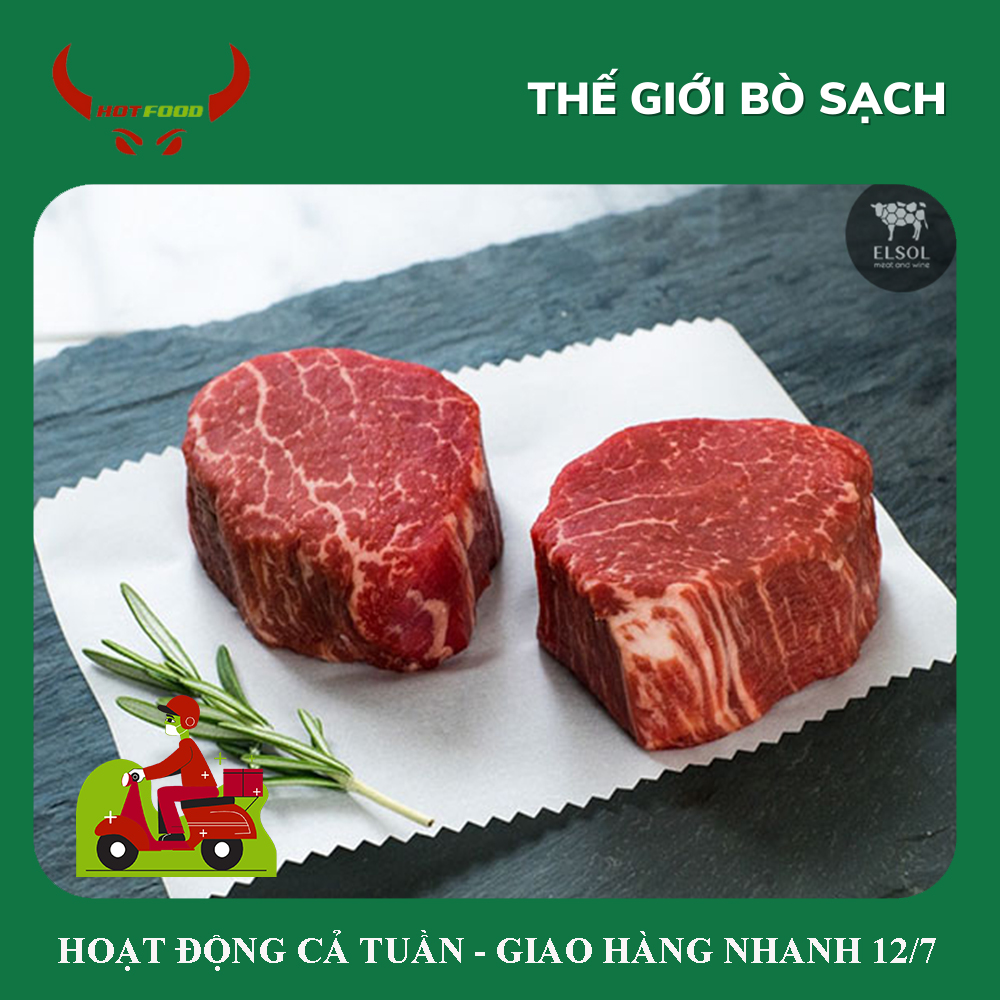 [ Miễn Phí Giao Hàng ]Thăn Nội Bò Mỹ Tenderloin USDA Cắt Sẵn Dày 2- 2.5cm Chiên Xù, Chiên Tỏi, Xào Nấm, Sốt Tiêu, Canh, Cà Ri Bò Áp Chảo,... - 1Kg - Giao Nhanh HCM