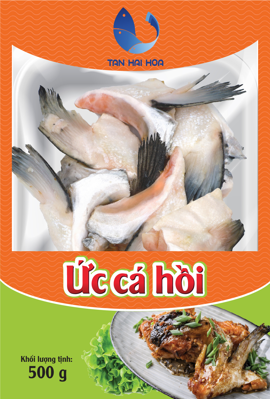 Ức Cá Hồi Tân Hải Hòa Khay 500G [Chỉ giao TP.HCM]