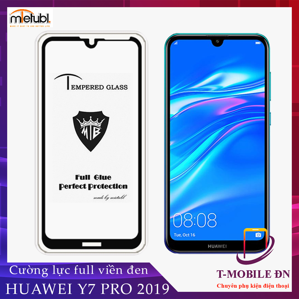 Kính cường lực huawei y7 pro 2019 full màn 9d độ cứng 9h - miếng dán màn hình huawei y7 pro 2019