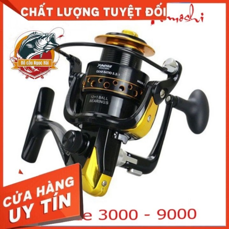 Máy câu cá yumoshi ad đủ size 3000 đến 9000, máy cau ca kim loại, may cau ca shimano penn