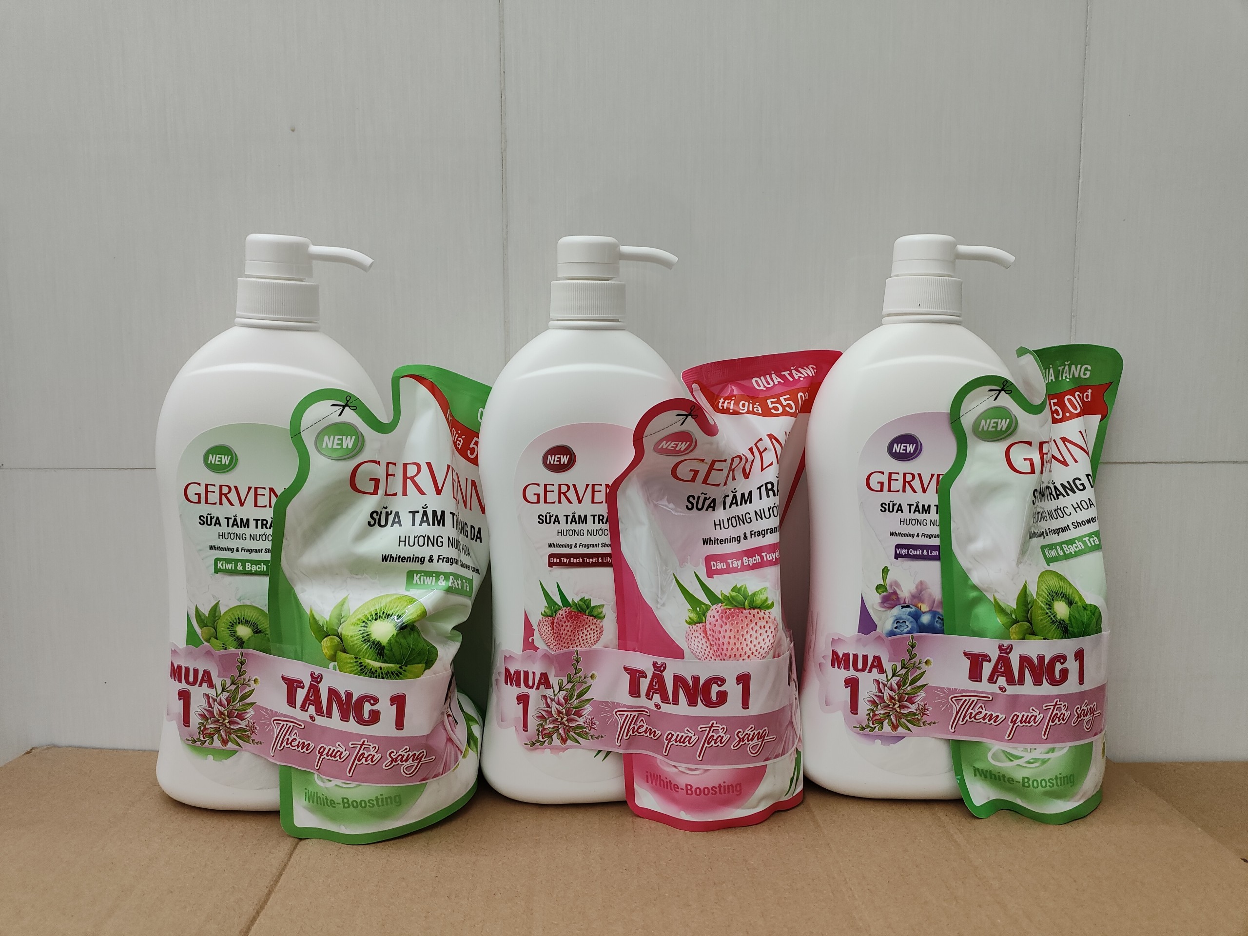 Sữa tắm gervenne 900g tặng túi 450g