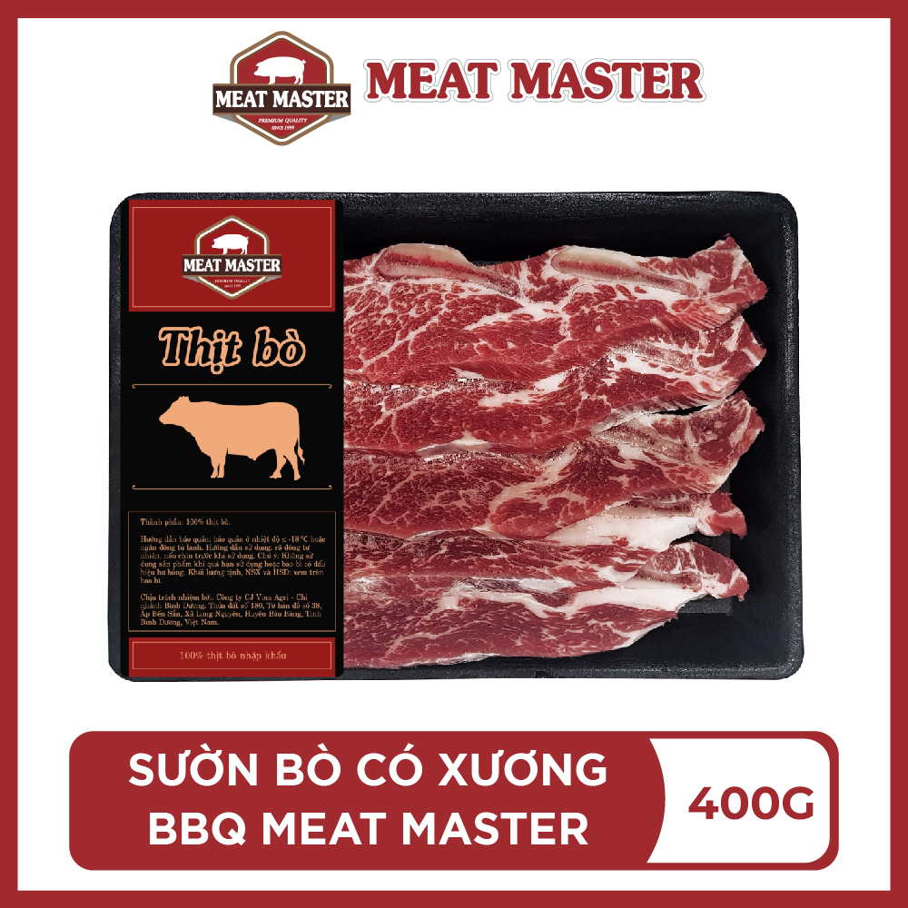 Sườn bò có xương BBQ Meat Master  ( 400 G ) - Thịt Bò -