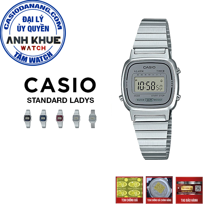 Đồng hồ nữ dây kim loại Casio Standard chính hãng Anh Khuê LA670 Series (24mm)