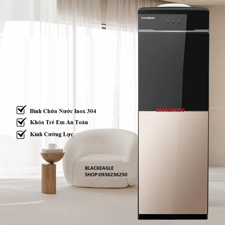 [CÓ VIDEO]Cây nước nóng lạnh cao cấp HYUNDAI BL-LWS2, 2 chế độ nóng lạnh riêng biệt, nước nóng đến 95độ