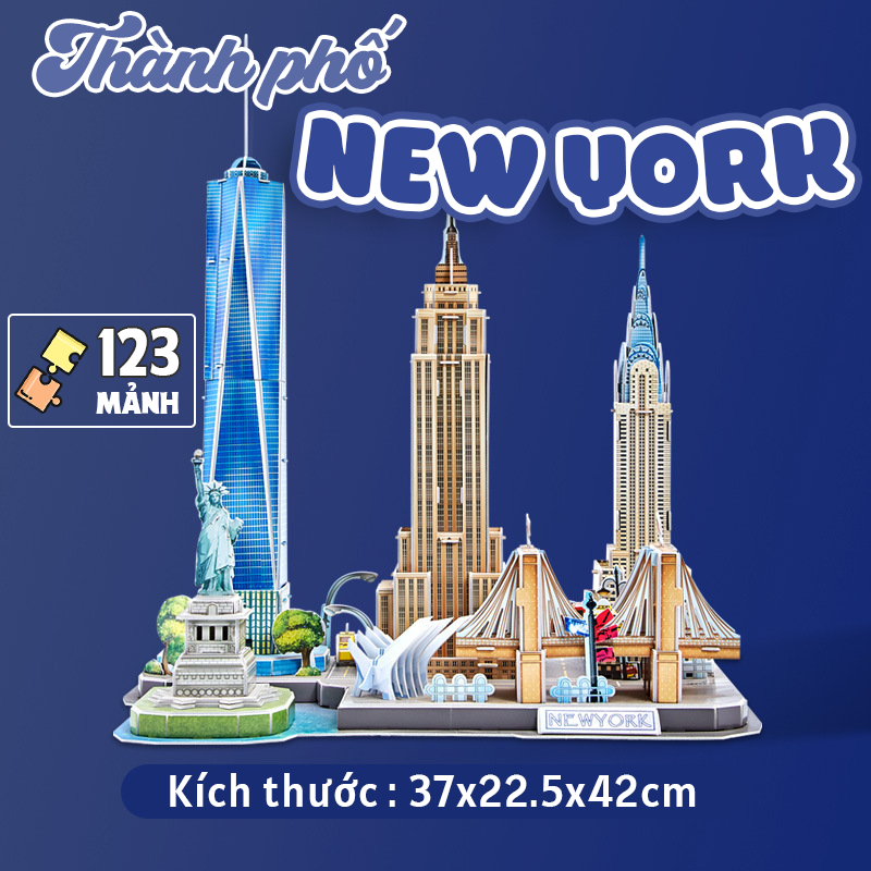 Đồ chơi mô hình lắp ráp giấy CubicFun 3D - Thành phố New York