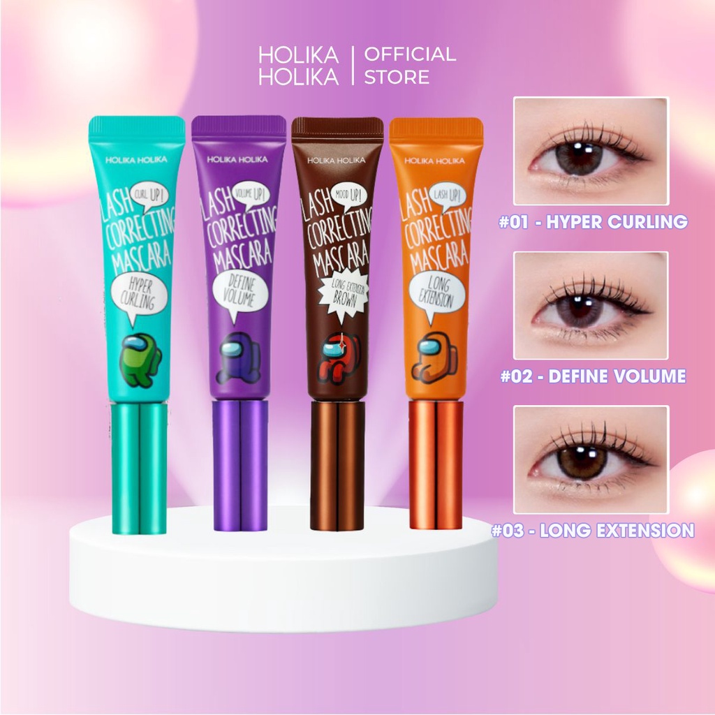 Set 2 chiếc Mascara Holika Holika Chuốt Cong Mi Không Thấm Nước Lâu Trôi Last Correcting 9ml x 2