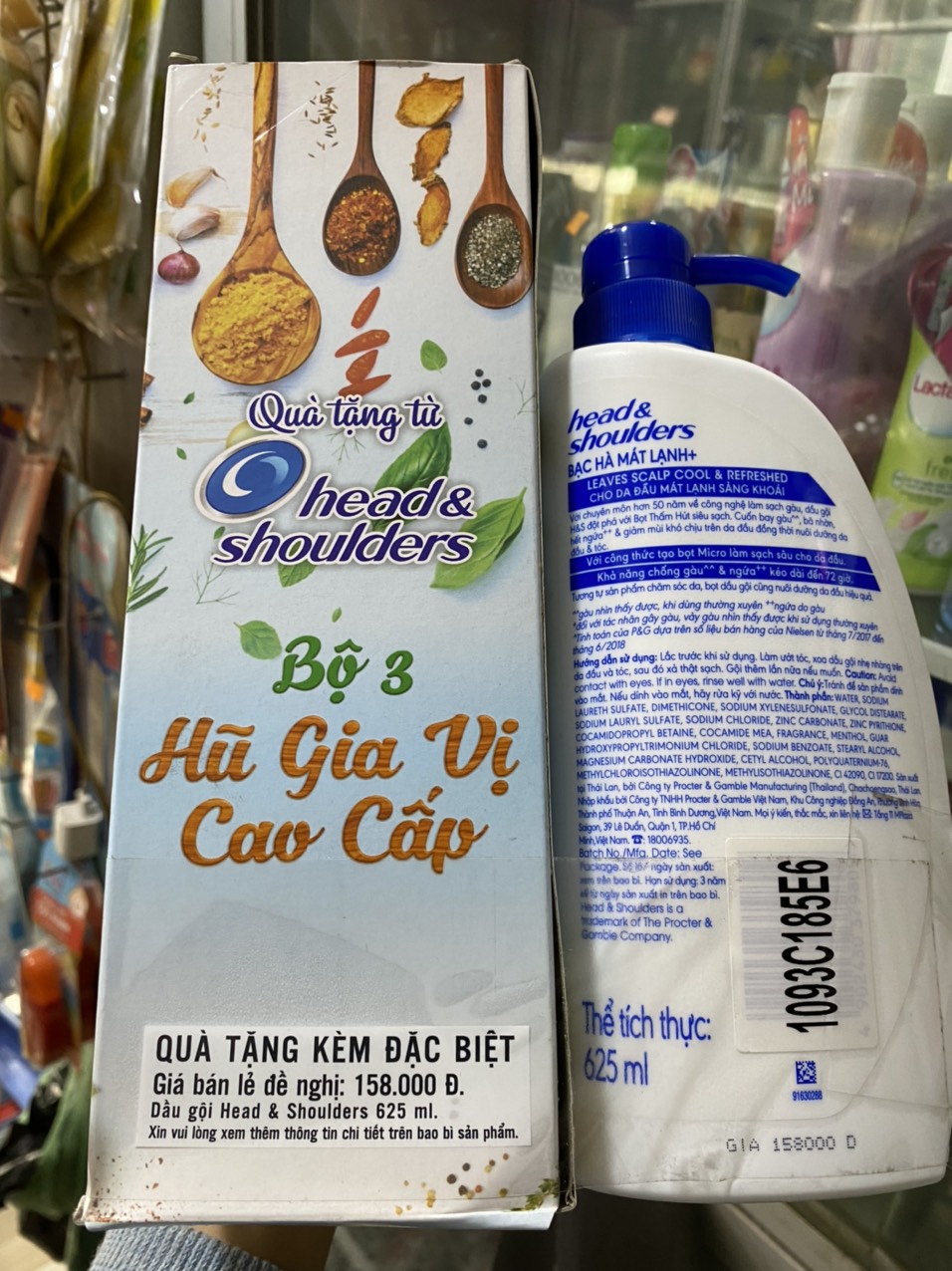 Dầu gội head and shoulders bạc hà 650g chính hãng