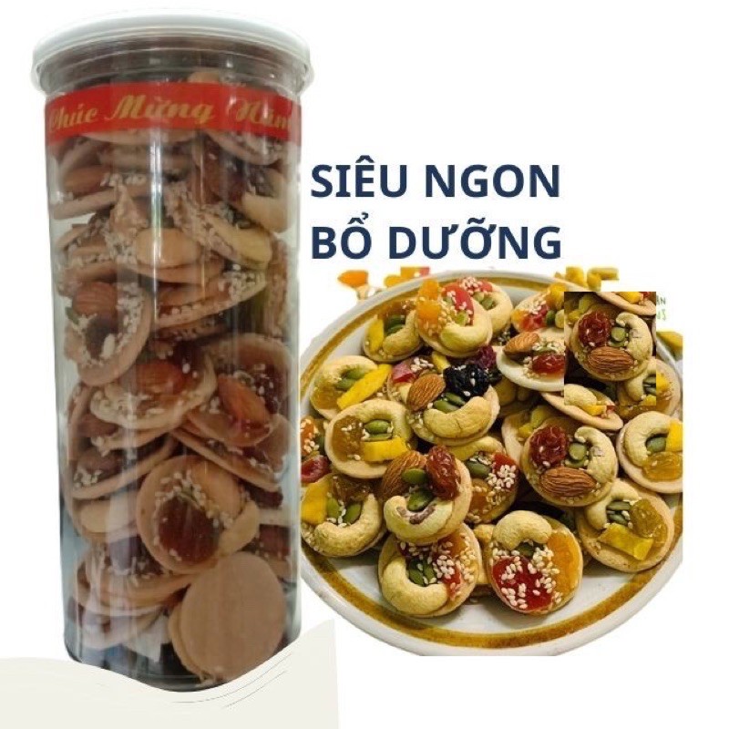 Bánh đồng tiền mix hạt hộp 450g và 3500g