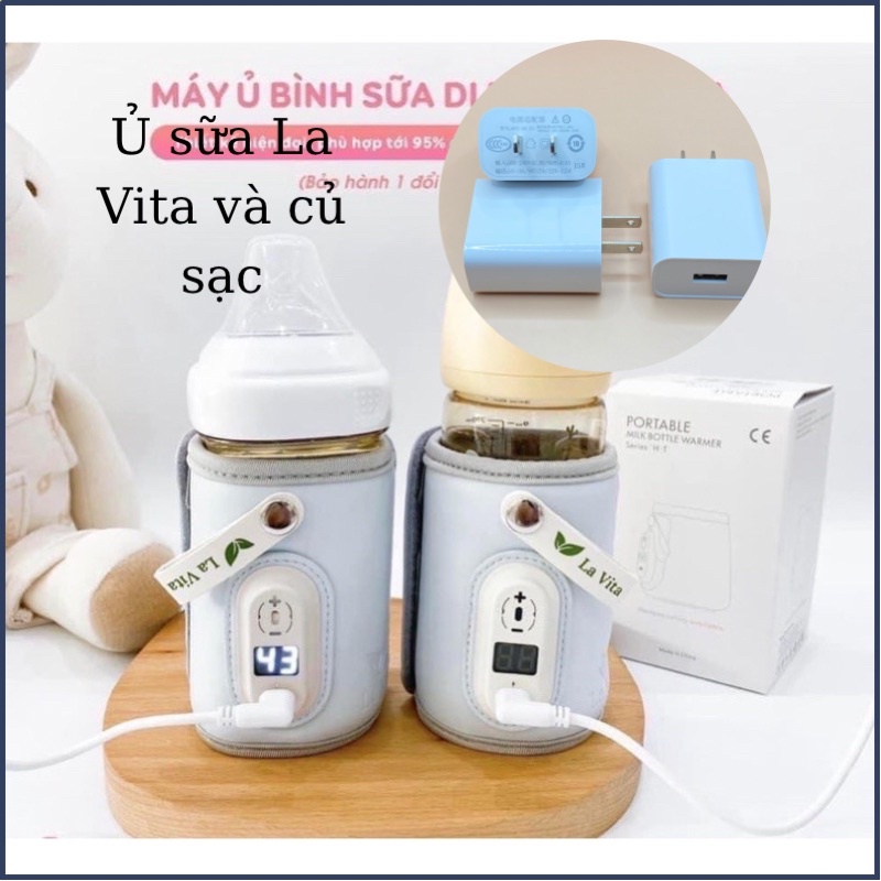 Túi hâm sữa di động, ủ bình sữa thông minh, giữ nhiệt bình bằng USB cho bé// Máy ủ di động Lavita