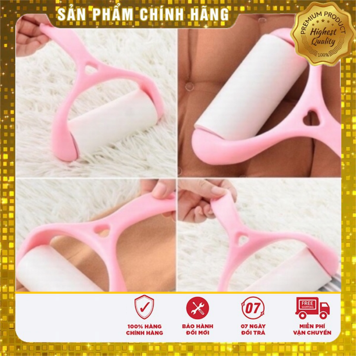 Cây lăn bụi quần áo (kèm 3 lõi). Cây lăn bụi đa năng ( lông động vật, sợi vải, đồ da, chăn nệm, ghế salon), cây lăn bụi quần áo cán cong