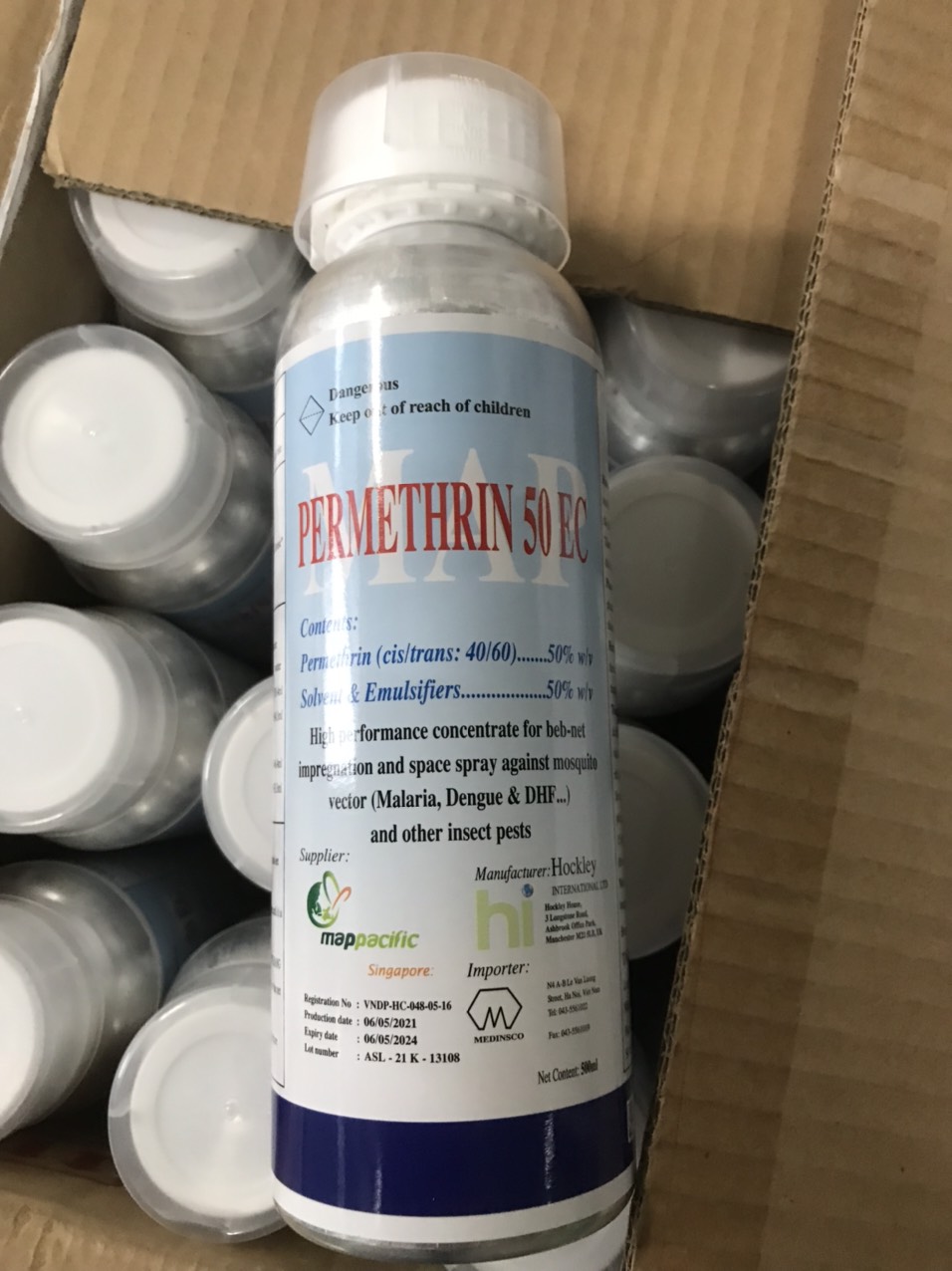 Thuốc diệt muỗi map permethrin 50ec chai nhôm 500ml xuất xứ anh quốc, tiêu diệt côn trùng sâu bệnh