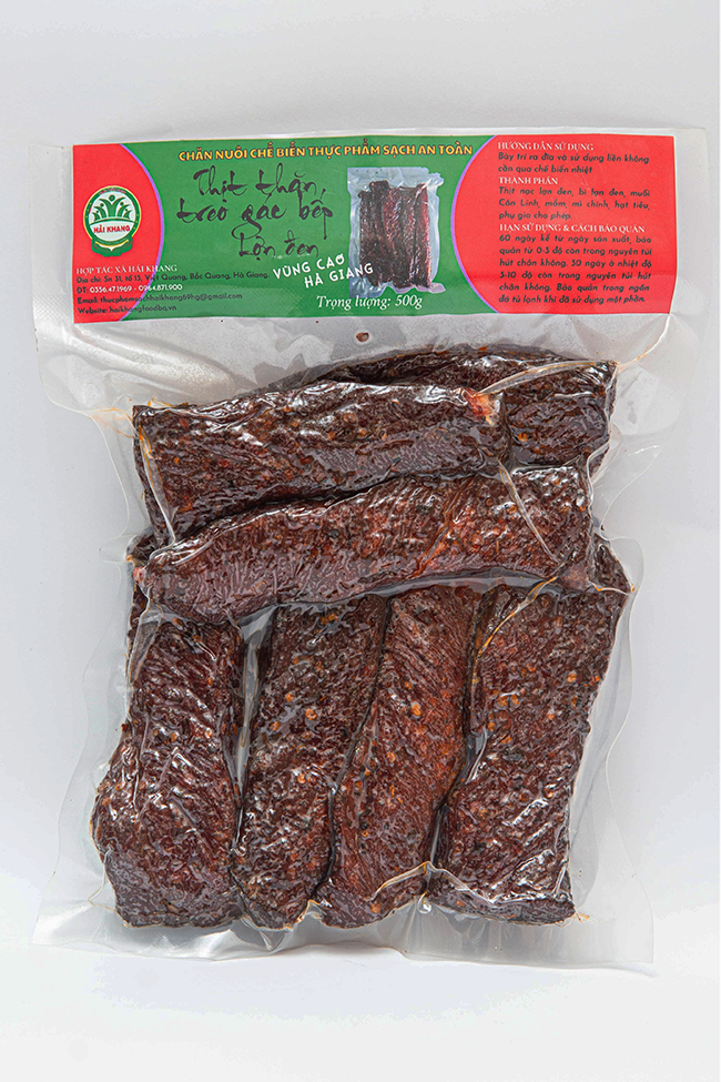 Thịt thăn treo gác bếp lợn đen vùng cao Hà Giang [300gr]