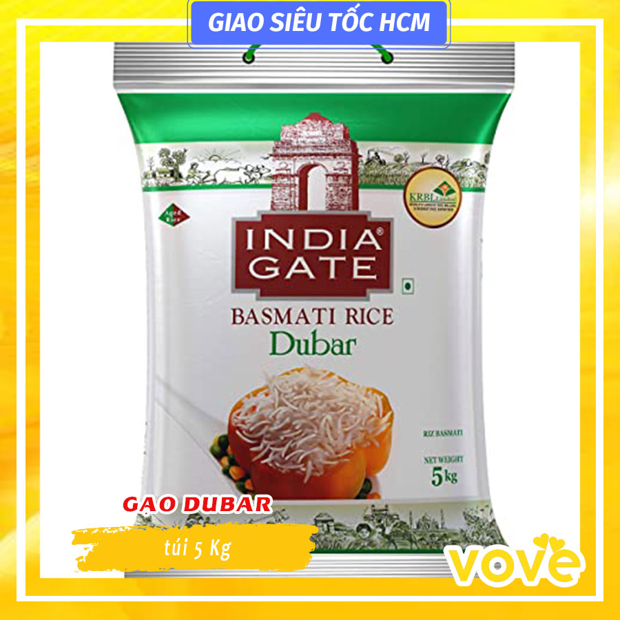 Gạo Ấn Độ INDIA GATE Basmati Rice Dubar 5Kg