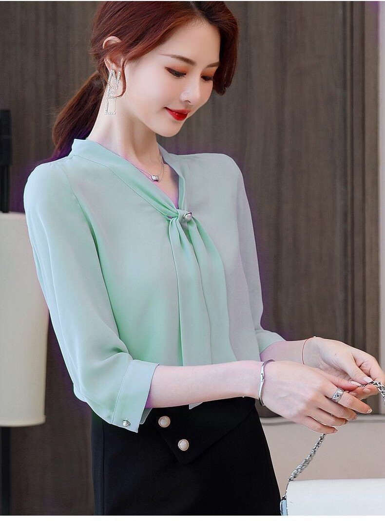 ÁO SƠ MI NGỌC NỮ XINH XINH NGOCTRANSHOP - NT3328