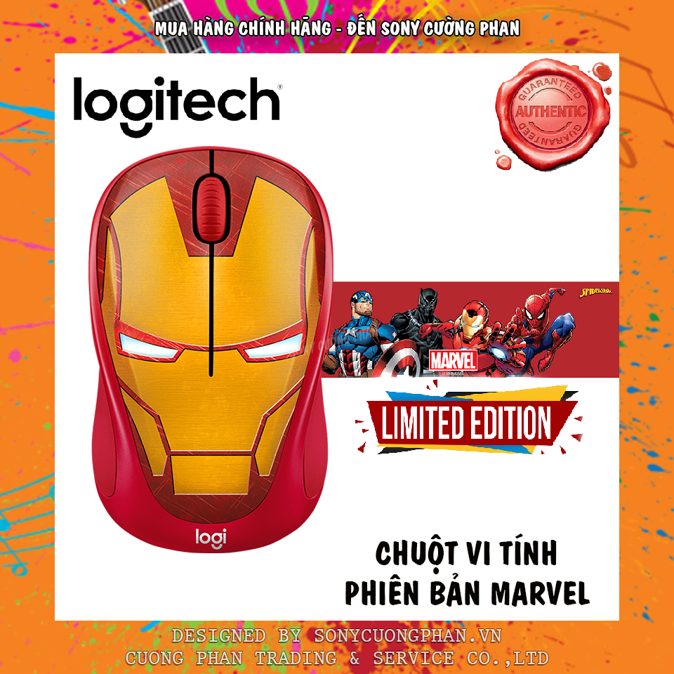 Chuột không dây logitech biệt đội siêu anh hùng marvel m238