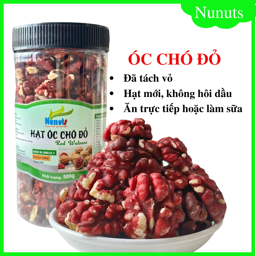 Nhân óc chó đỏ Mỹ vụ mới, hạt giòn ngon shop Thúy Anh