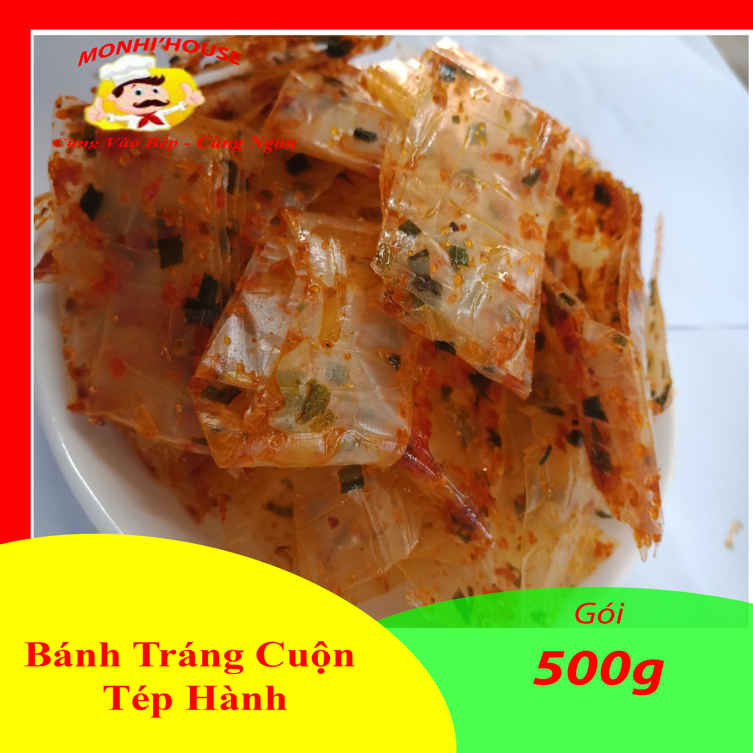 500g bánh tráng cuộn sa tế tép hành cực ngon, ăn là nghiền_Doanvatgiasi