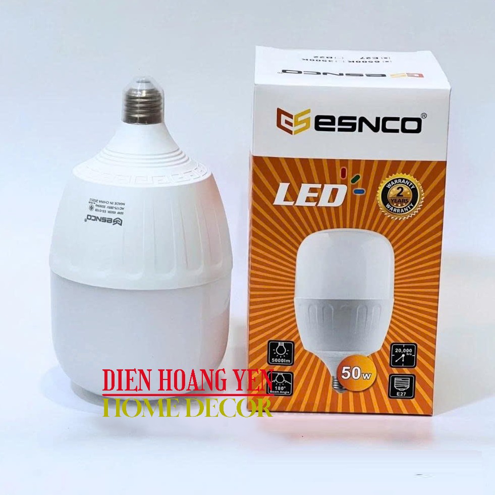  Bóng Đèn Led Trụ 10W 20W 30W 40W 50W Esnco chính hãng. Hàng chất lượng tốt độ tin cậy cao siêu sáng siêu bền 
